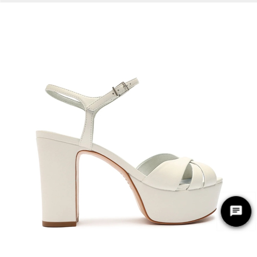 Schutz White Keefa Block Heel - sold out!
